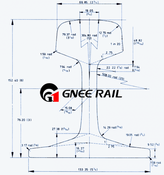 BS 100A Rail Drawing BS 100A Rail Drawing